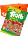 18 stk Trolli Sour Strawbies - Sure Jordbær - Hel Eske