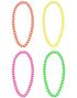4 stk Neon 80-talls Halskjede