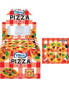 11 stk Vidal Jelly Pizza - Vingummibiter formet som Pizza - Hel Eske 726 gram