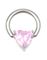 BCR Piercing med Hjerteformet Rosa Sten
