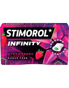 Stimorol Max Splash Strawberry Lime - Jordbær og Lime Tyggegummi med Fyll 