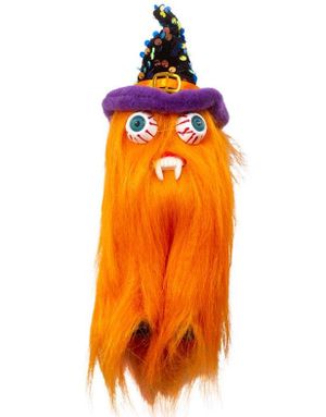 Hårete Orange Monster Dekorasjon 25 cm