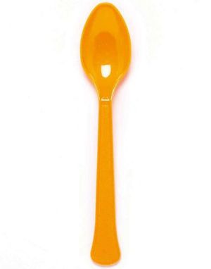 24 stk Gjenbrukbare Orange Skjeer