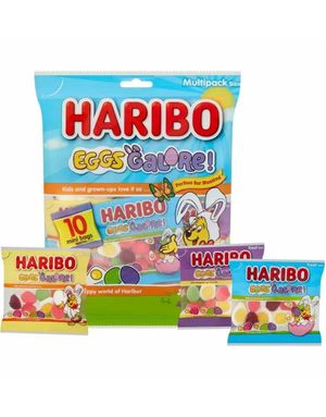 Haribo Eggs Galore - Pose med Forskjellige Vingummi og Skum Egg 160 gram 
