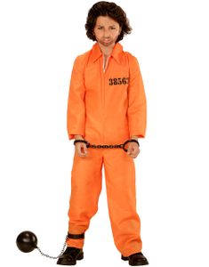 Orange Fangekostyme til Barn
