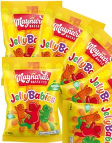10 stk Poser med Bassetts Jelly Babies - Hel Eske 1300 gram