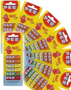 18 stk 6 Pakninger Pez Fruity Mix Refills - Hel Eske