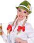 Grønn Oktoberfesthatt med Fedoraform, Bånd, Fjær og Pynt
