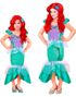 Ariel Inspirert Havfruekostyme til Barn - 8-10 ÅR