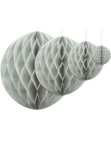 Lys Grå Honeycomb Ball 30 cm