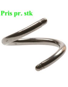 Blank Curved stang i Titan til 1,2 mm Kule