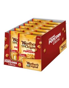12 stk Werthers Original Caramel Popcorn - Popcorn med Karamell - Hel Eske 1,68 kg