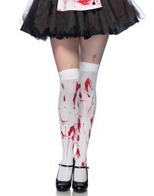 Bloody White Stockings - Hvite Strømper
