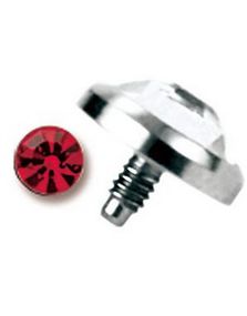 Single Red Diamond - Titan Dermal Anchor Kule