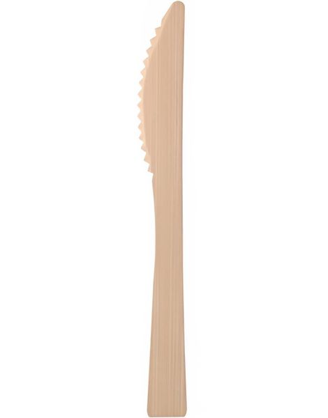 50 stk Miljøvennlige Kniver i Bambus 17 cm