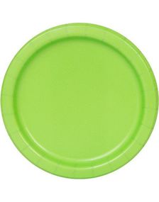 16 stk Limegrønne Papptallerkener 22 cm