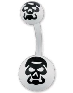 Demon Hvit Navlepiercing