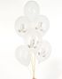 6 stk Klare Ballonger med Due-motiv 30 cm