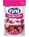 Fini Sour Mini Cables - Korte Sure Lakrisstenger med Fyll 165 gram