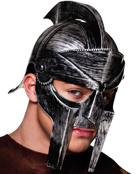 Svart og Grå Gladiatorhjelm