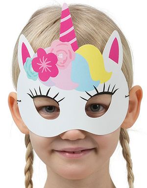 6 stk Enhjørning Øyemasker til Barn